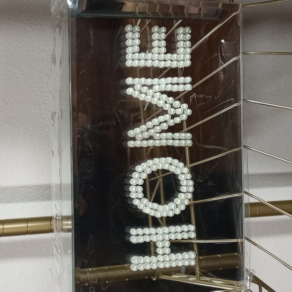 Home Decor. American Atelier. Word Art in pearls on the mirror. NWT - Picture 3 of 8